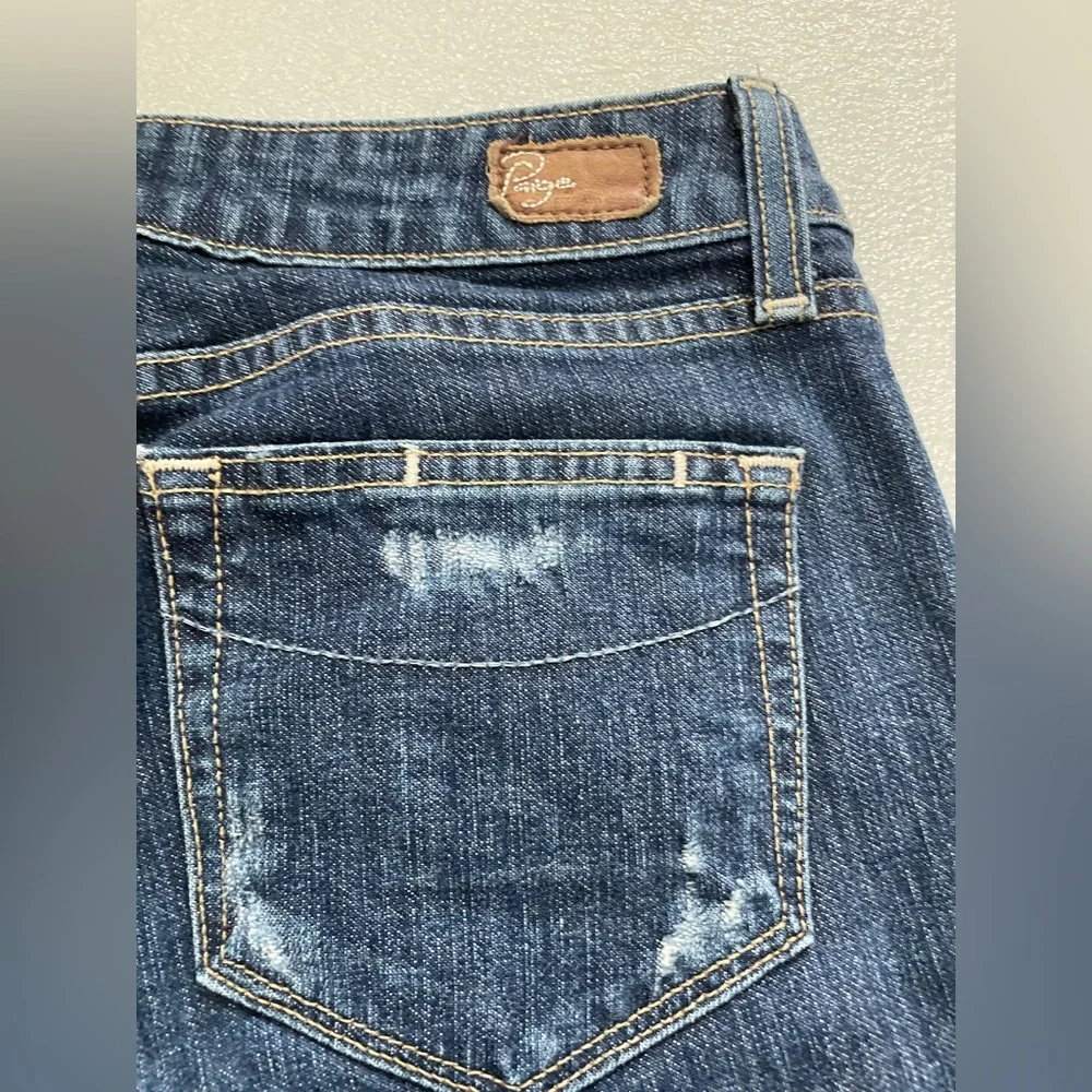 Paige Women’s Blue jeans size 29 distressed Medium  wash - Picture 10 of 10